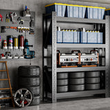 Welfiya 60" W Garage Shelving,4-Tier Heavy Duty Storage Shelves Unit with Adjustable Metal Shelf for Warehouse,Basement,Workshop,4500LBS,60" W x 20" D x 79" H,Black Welfiya