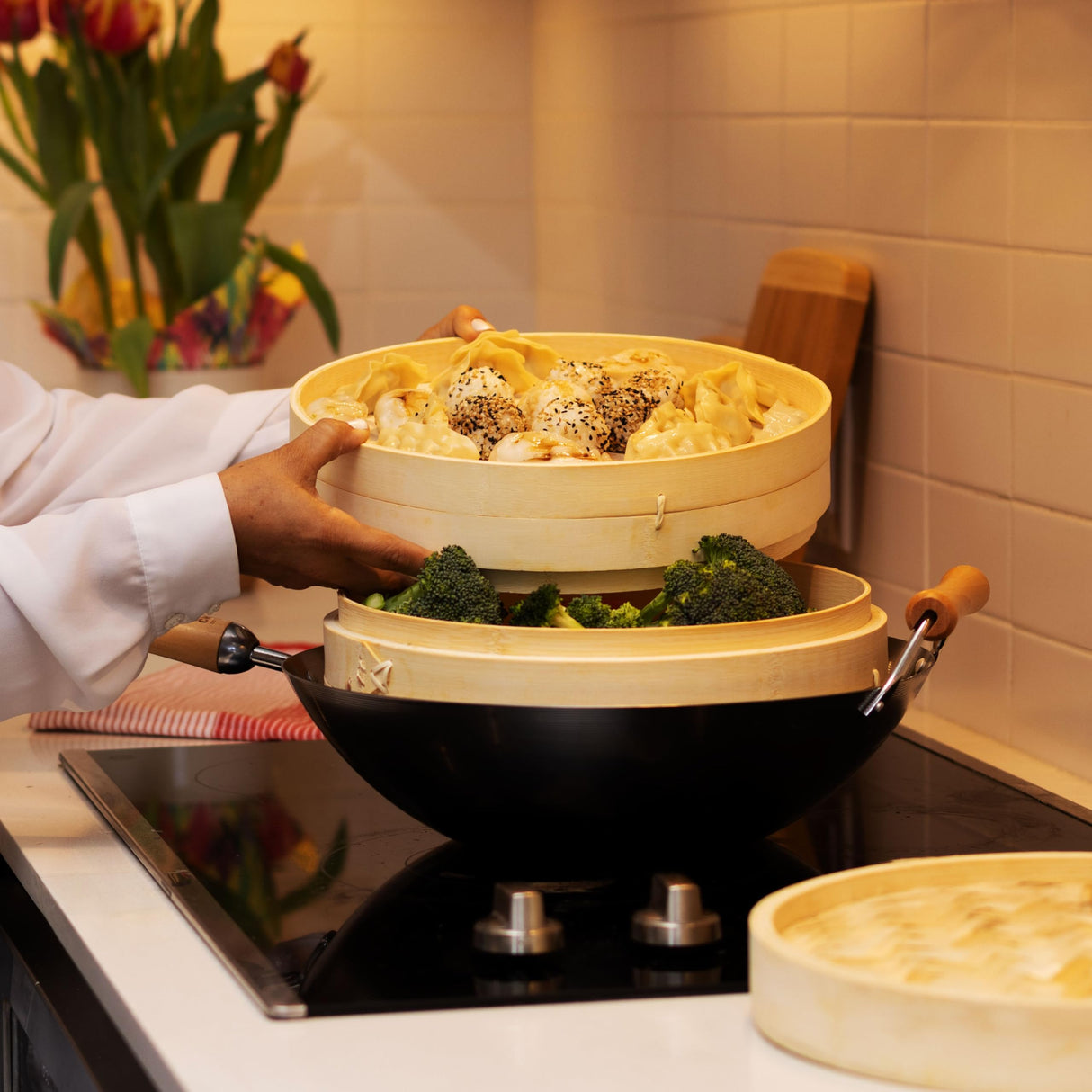 Joyce Chen 2-Tier Bamboo Steamer Baskets, 10-Inch JOYCE CHEN