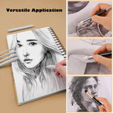 Haojiaho Blending Stump, 9pcs Blending Stumps, Blending Sponge Pens and Sandpaper Pencil Sharpener, Washable & Reusable, Tortillions Paper Art Blenders for Student Artist Charcoal Sketch Drawing Haojiaho