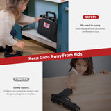 Kinghardcase Gun Safe Case for Pistol, TSA Combination Lockable Pistol Case Hard Shell Waterproof & Shock Proof, 10.6”*8.8”*4” Gun Lock Box for Travel Gun Case 9mm Kinghardcase