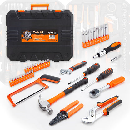 CARTMAN 238 Piece Socket Wrench Auto Repair Tool Combination Package Mixed General Household Hand Tool Set Tool Kit with Plastic Toolbox Storage Case - WoodArtSupply