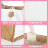 Sweetude 18 Pcs Sublimation Jute Tote Bag Burlap Beach Bag with Handles Reusable Blank DIY Canvas Gift Bag for Bridesmaid(Yellow) Sweetude