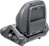 Uni Pro Universal Forklift Seat - Fits Toyota, Daewoo, Komatsu, Nissan, Mitsubishi, and TCM Uni Pro