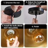 ALAISLYC Black Farmhouse Pendant Lights Matte Pendant Lighting for Kitchen Island Industrial Adjustable Height Vintage Dome Hanging Light Fixtures for Barn, Dining Room 3 Packs ALAISLYC