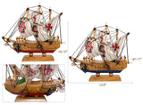 AILINGSTORY Wooden Pirate Ship Model Sailboat Decor Set of 2 Pack HOME DECOR SAILINGSTORY