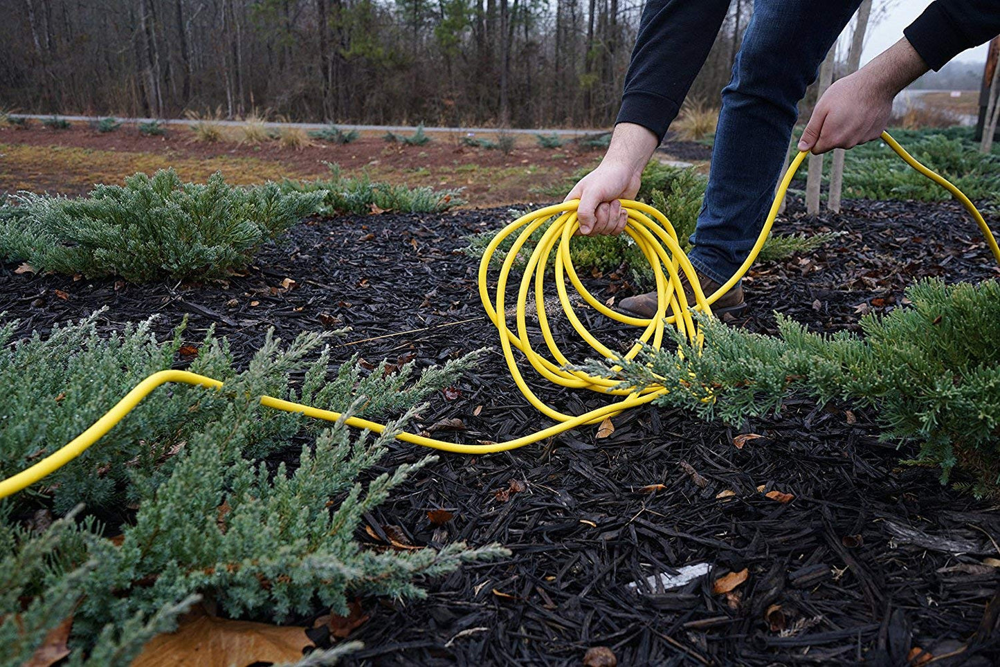 Southwire Outdoor Extension Cord, 50 Ft, 12 gauge 3 prong, Heavy Duty, SJTW Cord, Yellow, 2588 - WoodArtSupply