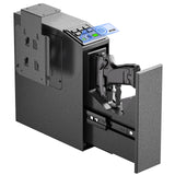 Mounted Biometric Gun Safe for Handgun, Nightstand Quick Access Pistol Safe with Auto Sliding Door for Car, Truck, Desk, Bedside, Slider Gun Lock Box with Security Fingerprint, Key Access, PIN Code HolaDream