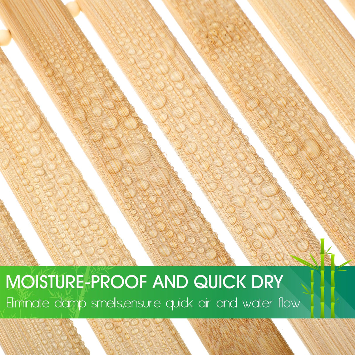 Bamboo Bath Mat Large Long Wood Bath Mat,16x48 Inch Non Slip Bamboo Shower Floor Mat Wooden Bathroom Mat for Bathtub,Spa,Door,Sauna or Outdoor (Natural Slat) Zoryllic