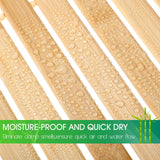 Bamboo Bath Mat Large Long Wood Bath Mat,16x48 Inch Non Slip Bamboo Shower Floor Mat Wooden Bathroom Mat for Bathtub,Spa,Door,Sauna or Outdoor (Natural Slat) Zoryllic