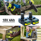 JGSPJ 4.0Ah Battery Replacement for Ryobi 18V ONE+ Battery P102 P103 P104 P105 P107 18Volt Lithium Battery 2Packs JGSPJ