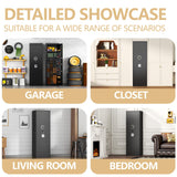 Beaunatixx 15-17 Gun Safe, 57'' Fireproof Safe, 0.1s Fingerprint Unlock Gun Safe for Rifles and Pistols, Gun Cabinet Safe for Handgun with Adjustable Shelves, Suitable for Rifles, Pistols &Shotguns Beaunatixx