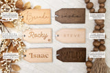 Engraved Christmas Stocking Tags | Stocking Name Tags | Personalized Stocking Tags | Family Stockings | Name Tags Wooden | Stocking Gift Tag WoodArtSupply