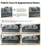 Tbfit Modern Sofa, 89" Cloud Couch w/Pillows, Pocketed Spring Seats, Comfy 3-Seater Plush Foam Cushions, Chenille Fabric Removable Cover, Soft Upholstered Living Room Furniture Home Apartment, Gray Tbfit