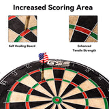 GSE 18" Bristle Dartboard Set with Self-Healing Sisal Fibers Board, Six 17 Grams Steel Tip Darts, Staple-Free Bullseye, Rotating Number Ring, Chalk & Dry Erase Scoreboard… GSE Games & Sports Expert