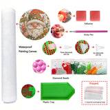 Zhenqing Whimsical Dwarf with Cane Diamond Painting Kit 7.87x7.87 Inch Full Drill, Fantasy DIY Craft for Adults & Teens, Enchanted Home Wall Decor Gift (20x20cm) - Complete Tools Included Zhenqing