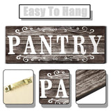 Pantry Sign Pantry Wall Decor Farmhouse Pantry Sign Wooden Rustic Pantry Sign Retro Pantry Hanging Sign Wooden Art Printed Decor for Home Pantry Room Holiday Decoration, 16 x 6 Inches (Gray) Jetec