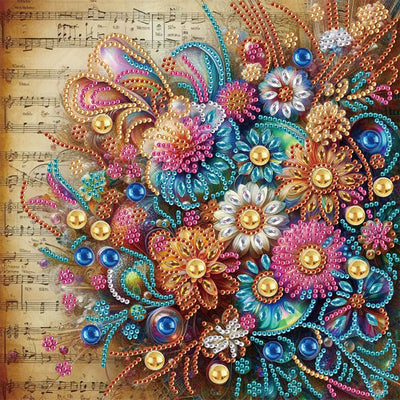 Stalente Diamond Painting Kits for Adults, 5D Special Shape Diamond Art Kits for Beginners, Crystal Rhinestones Diamond Painting for Home Wall Decoration Gift 12×12inch, Flower