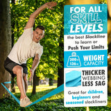 Complete Ninja Slackline Kit - 60ft Long Slack Line for Backyard for Kids & Adults with Ratchet Straps, Wider Tree Protectors - Slackline Kit for Ninja Warrior Obstacle Course for Kids Outdoor Playset Trailblaze
