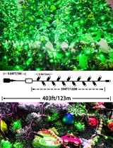 JXLEDAYY 1000 LED Christmas Lights, 403 FT Christmas Lights Outdoor Waterproof 8 Modes Timer LED String Lights for Xmas Tree Wedding Holiday Party Thanksgiving Decoration-Green JXLEDAYY