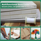 WONVOC Book Binding Kit, Book Making Kit, Bone Folder Tool for Paper Crafting, Awl Tool Bookbinding,Waxed Thread, Bookbinding Needles for DIY Bookbinding Crafts WONVOC