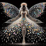ZHUDENGXJL 5D Diamond Painting Kits for Adults,Colourful Angel Wings Fairy Diamond Art Kits for Adults,DIY Full Drill Diamond Dot Gem Art Kits for Adult Beginners,Wall Home Decor 12 X 12inch ZHUDENGXJL