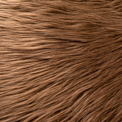 Qidkeo Faux Fur Fabric for Crafts, Gnomes, Animal Costumes, Cushions, Decorations Brown 10x10in