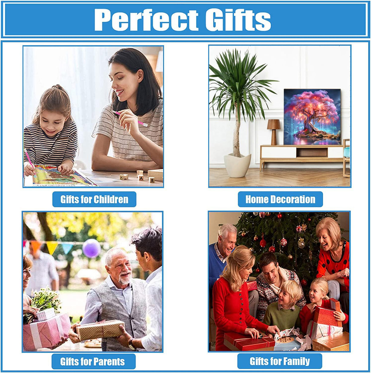 DPHERO DIY Tree of Life Diamond Painting Kits for Beginners Adults,5D Tree Diamond Art Kits,Round Full Drill Dreamland Diamond Painting Art,DIY Painting by Numbers Diamond Art Painting 12x12 inch DPHERO