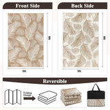 Pauwer Waterproof Outdoor Rug 5x8, Reversible Plastic Straw Patio Camping Rug, Indoor Outdoor RV Mat Carpet for Deck, Camper, Porch, Balcony, Backyard, Picnic, Leaf Brown Pauwer