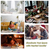 Aufien Pearled Candle 21.4 Oz,Candle Sand Wax DIY Set with 30 Wicks,Refillable Powder Candles Non Toxic,Bead Candle Making Kit for Handmade, Wedding and Party Decorations Orange Blossom Scented Aufien