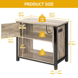 DWVO 40-50 Gallon Aquarium Stand with Power Outlets, Cabinet for Fish Tank Accessories Storage - Heavy Duty Metal Fish Tank Stand Suitable for Turtle Tank, Reptile Terrarium, 660LBS Capacity, Grey DWVO