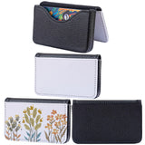 Framendino, 4 Pack Sublimation Blank Business Card Holder PU Leather Name Card Case Pocket for Office Supplies Framendino