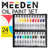 MEEDEN Oil Paint Set, Non-Toxic 24 x 22ml/0.74oz Oil Paints for Canvas Painting MEEDEN