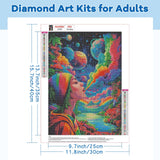 TOSTOG Diamond Art Kits for Adults, Starry Sky Diamond Paintings for Adults, Full Drill Rainbow Smoke Diamond Art Kits, 5D Diamond Paintings Kit Gem Painting Wall Decor and Gift 12 * 16 Inch. TOSTOG