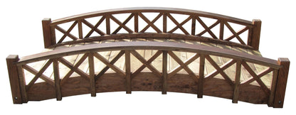 SamsGazebos MB-SB6-T Garden Bridge, 6-Feet, Brown - WoodArtSupply