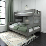 Farmhouse Twin XL Over Queen Bunk Bed by Max & Lily in Driftwood Finish Max & Lily