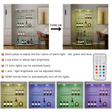 Yoluckea Glass Cabinet with LED Light, 4 Shelves Glass Display Cabinet w/2 Doors,Floor Standing Clear Glass Curio Cabinet Collection Display Cabinet for Living Room Bedroom 64.7” x 31.7” x 14.3” White Yoluckea