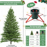 B-COOL Christmas Tree Stand for Real Trees: Xmas Base Holder With Adjustable Legs for Seasonal Displays, Home Decor Up to 7ft Tall, Green Red L B-COOL