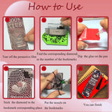 HTTDMY 8PCS Diamond Painting Art Bookmarks,Cute Acrylic Bookmarks Crafts Kits Gifts with Pendants for Adult Women Book Lovers (Dark Romance) HTTDMY