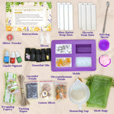 Jcoos Soap Making Kit, Soap Making Kit for Adults, Kids - Shea Butter Glycerin Melt and Pour Base, Molds, Dye, Fragrances, Dried Flowers, DIY Craft for Kids Beginners Girls, Gift Boxes for Women Jcoos