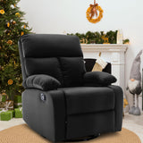 hzlagm Swivel Rocker Recliner, Rocking Recliners Chair for Small Spaces, Small Rocker Recliner Chair, Nursery Rocking Chairs for Living Room, RV, Nursery, Black hzlagm