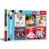 Trefl Happy Dogs 200 Piece Jigsaw Puzzle Red 19"x13" Print, DIY Puzzle, Creative Fun, Classic Puzzle for Adults and Children from 7 Years Old Trefl