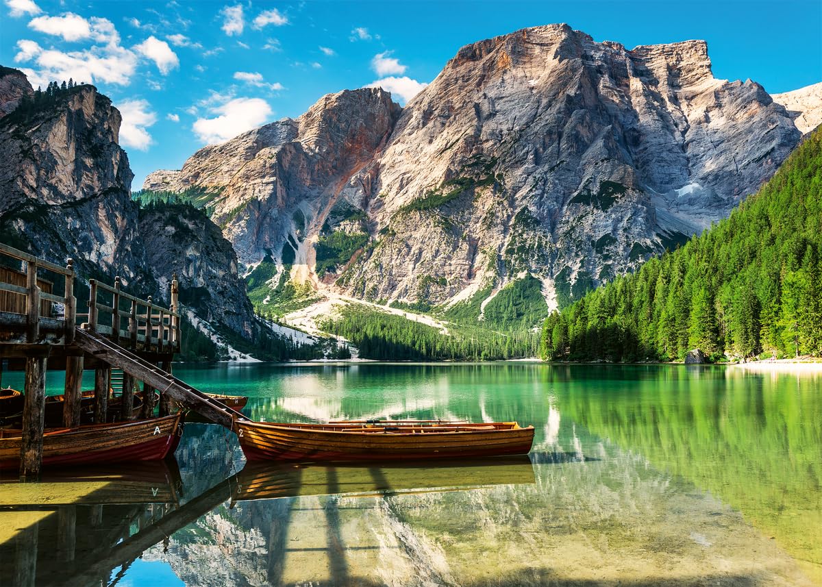 Ravensburger Pragser Wildsee, Dolomites, South Tyrol, Italy 1000 Piece Jigsaw Puzzle for Adults | Unique, Pieces | Anti-Glare Surface | FSC Certified, Eco-Friendly | Amazon Exclusive Ravensburger