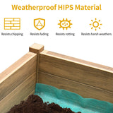 DWVO 48x18x30in Raised Garden Bed, Poly Wood Planter Box Stand,Weather Resistant Planter Box with Legs, Elevated Garden Bed for Backyard, Patio, Balcony, Brown DWVO