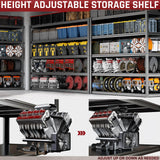 PMKES 65" W Garage Shelving Heavy Duty, Adjustable 5 Tier Metal Shelves, Commercial Metal Shelf Rack, Industrial Shelving PMKES