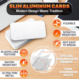 100 Pcs Sublimation Business Card Blanks - Sublimation Cards Sublimation Business Cards Double Sided White Aluminum Business Card Blanks Sublimation Id Card Blank - Sublimation Metal Business Cards Oskal