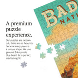 Lantern Press Made in USA Puzzle for Adults - 1000 Pieces, Reference Poster, Premium Box, Badlands National Park, South Dakota, Oil Painting Lantern Press