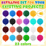 FUNZBO 23000+ 5mm Fuse Beads Kit - 23 Colors Refill Set with 3 Pegboards and 6 Patterns, Beads Crafts for Kids, Arts and Crafts Project, Toys Gifts for Girls and Boys Aged 5+ Years Old Gifts FUNZBO