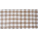 DII Heavyweight Fringed Check Tabletop Collection, Table Runner, 14x72, Stone Brown DII