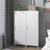 Steehoom Metal Storage Cabinet, Steel File Locker with 3 Shelves 59.06-inch high for School, Living Room, Bedroom, Office (White) Steehoom