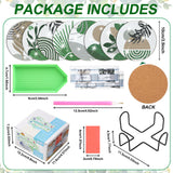 Ovveroche 8 Pcs Diamond Art Painting Coasters with Holder, Diamond Art Coasters Abstract Diamond Art Kits for Adults Beginner Craft Supplies Ovveroche